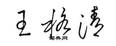 駱恆光王格清草書個性簽名怎么寫