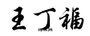 胡問遂王丁福行書個性簽名怎么寫