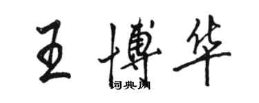 駱恆光王博華行書個性簽名怎么寫