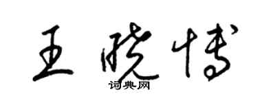 梁錦英王曉博草書個性簽名怎么寫