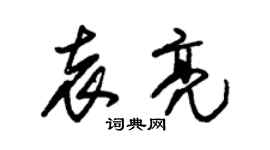朱錫榮袁亮草書個性簽名怎么寫