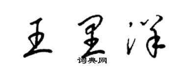 梁錦英王里洋草書個性簽名怎么寫