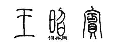 陳墨王昭賓篆書個性簽名怎么寫