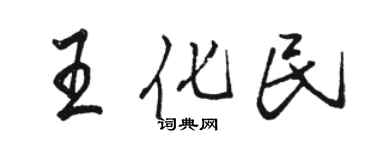 駱恆光王化民行書個性簽名怎么寫