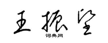 梁錦英王振堅草書個性簽名怎么寫