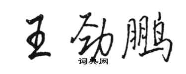 駱恆光王勁鵬行書個性簽名怎么寫