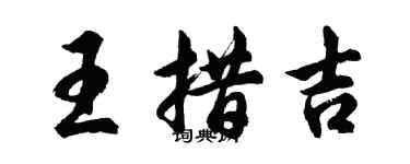 胡問遂王措吉行書個性簽名怎么寫