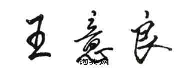 駱恆光王意良行書個性簽名怎么寫