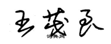 朱錫榮王茂良草書個性簽名怎么寫