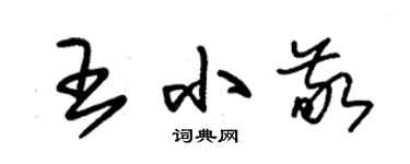 朱錫榮王小敬草書個性簽名怎么寫