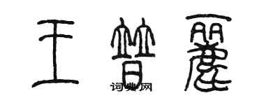 陳墨王普麗篆書個性簽名怎么寫