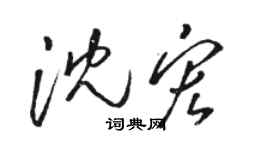 駱恆光沈宏草書個性簽名怎么寫