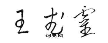 駱恆光王武靈草書個性簽名怎么寫