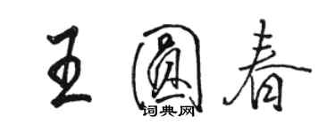 駱恆光王圓春行書個性簽名怎么寫