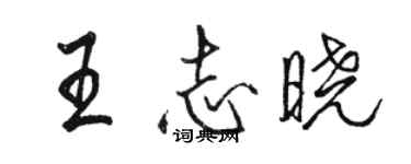 駱恆光王志曉行書個性簽名怎么寫