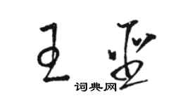 駱恆光王聖草書個性簽名怎么寫