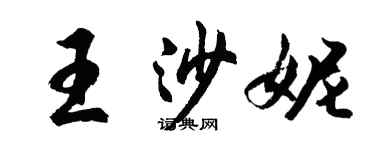 胡問遂王沙妮行書個性簽名怎么寫