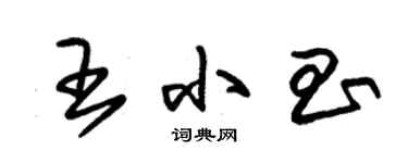 朱錫榮王小昌草書個性簽名怎么寫