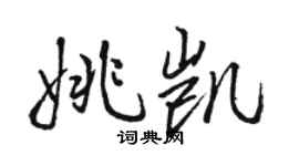 駱恆光姚凱行書個性簽名怎么寫