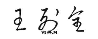 駱恆光王列全草書個性簽名怎么寫