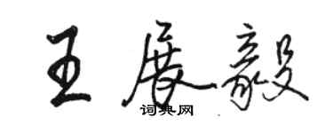 駱恆光王展毅行書個性簽名怎么寫