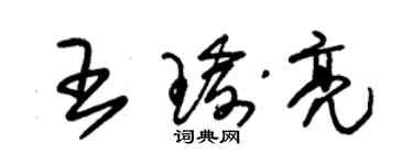 朱錫榮王瑜亮草書個性簽名怎么寫