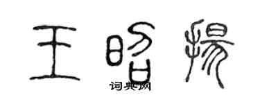 陳聲遠王昭揚篆書個性簽名怎么寫