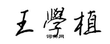 王正良王學植行書個性簽名怎么寫