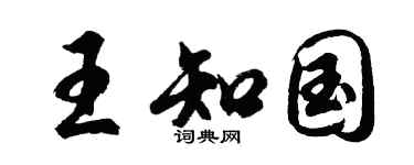 胡問遂王知國行書個性簽名怎么寫