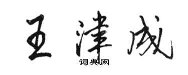 駱恆光王津成行書個性簽名怎么寫
