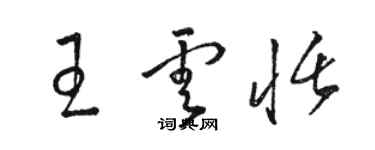 駱恆光王雲恬草書個性簽名怎么寫