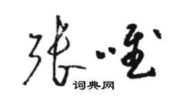 駱恆光張唯草書個性簽名怎么寫