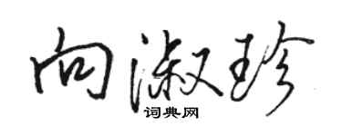 駱恆光向淑珍行書個性簽名怎么寫