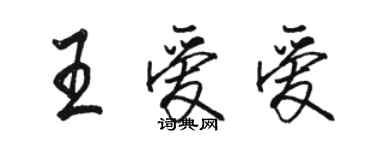 駱恆光王愛愛行書個性簽名怎么寫