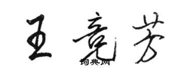 駱恆光王競芳行書個性簽名怎么寫