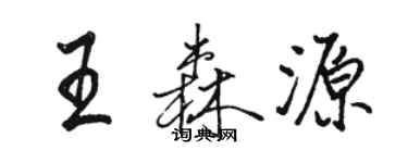 駱恆光王森源行書個性簽名怎么寫