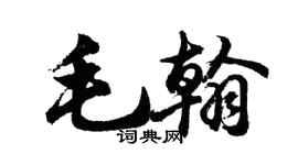胡問遂毛翰行書個性簽名怎么寫