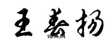 胡問遂王春揚行書個性簽名怎么寫