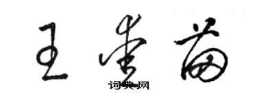 駱恆光王愛苗草書個性簽名怎么寫