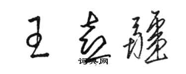 駱恆光王喜疆草書個性簽名怎么寫