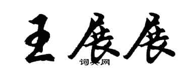 胡問遂王展展行書個性簽名怎么寫