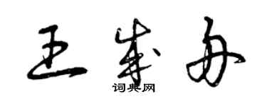 曾慶福王成舟草書個性簽名怎么寫