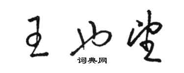 駱恆光王也望草書個性簽名怎么寫