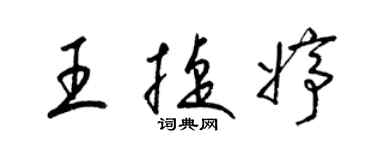 梁錦英王捷婷草書個性簽名怎么寫