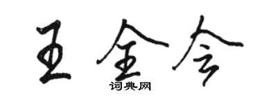 駱恆光王全會行書個性簽名怎么寫