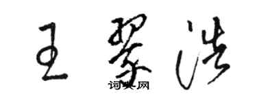 駱恆光王翠浩草書個性簽名怎么寫