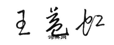 駱恆光王益虹草書個性簽名怎么寫