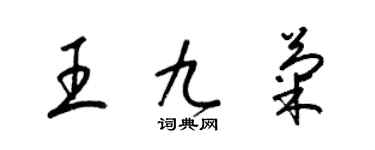 梁錦英王九菊草書個性簽名怎么寫