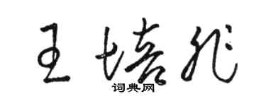 駱恆光王培非草書個性簽名怎么寫