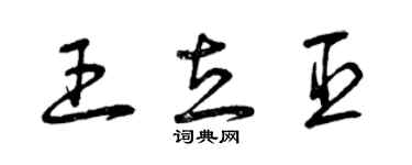 曾慶福王立臣草書個性簽名怎么寫